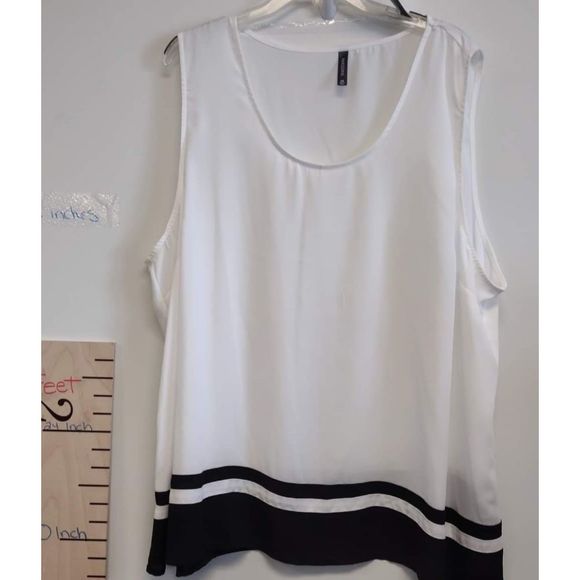 Massini 3X polyester white and black sleeveless
